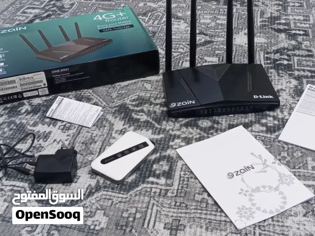 باكيج إنترنت زين (جديد مش مستعمل) راوتر منزلي D-Link 4G+ وجهاز MiFi متنقل بالكرتونة