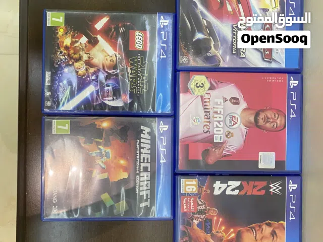 5 ألعاب PS4 بحالة ممتازة للبيع (Minecraft, WWE 2K24, FIFA 20 والمزيد)
