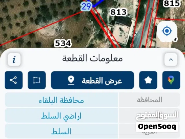 فرصة ممتازة للبيع قطعة أرض مميزة للبيع في السلط – الميسة