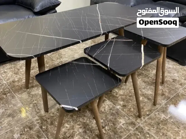 طاولات وسط وسيرفس متوفره  بعدة أشكال متنوعه منها مدور ومستطيل ومربع واحجام مختلفه وعده قياسات