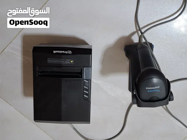 طابعه  كاش فواتير مع قارئ الباركود وقاعدته  نوعيه ممتازه  بحاله الوكاله