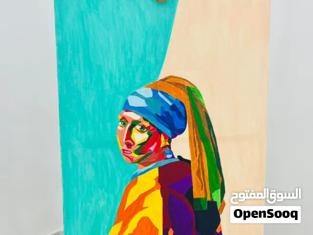 لوحة كانفس الفتاة ذات القرط اللؤلؤي