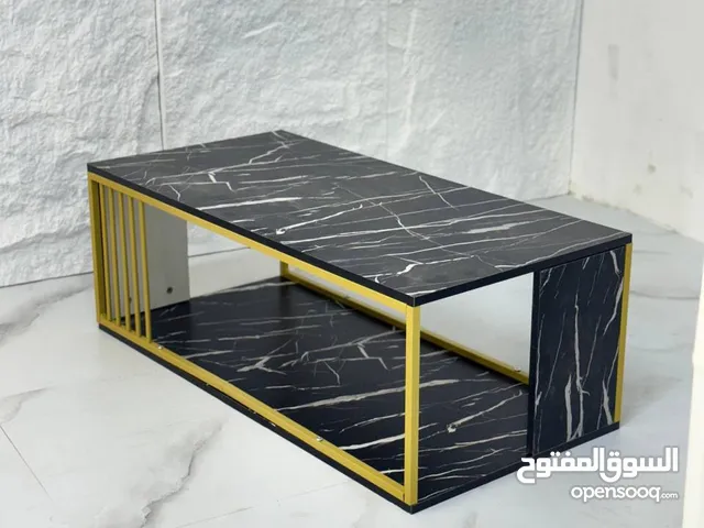 طاولة وسط ماربل مستطيل متوفر باللون الابيض والذهبي واللون الاسود والذهبي