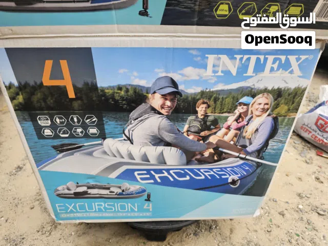 For Sale: Intex Excursion 4 Inflatable Boat – Excellent Condition قارب مطاطي