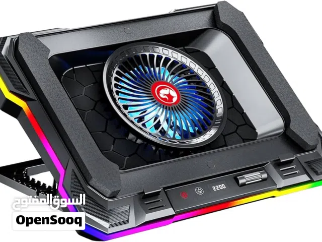 مروحة تبريد جيمنج بمروحه كبيره للابتوبات MARVO SCORPION ATLAS 43 RGB LED FAN GAMING COOLING PAD
