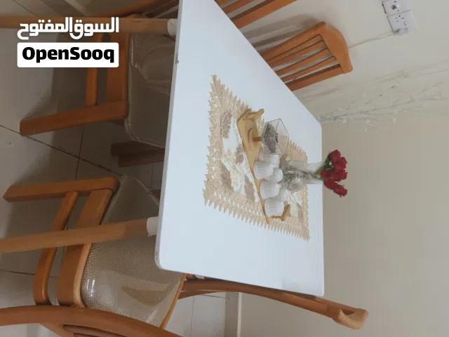 طاوله طعام مع 6 كراسي خشب زان الأصلي