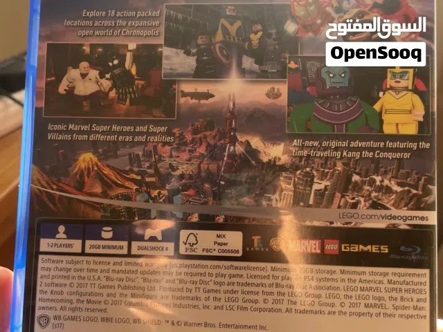 لعبة LEGO Marvel Super Heroes 2 أصلية للـ PS4. السيدي نظيف وشغال بدون مشاكل.