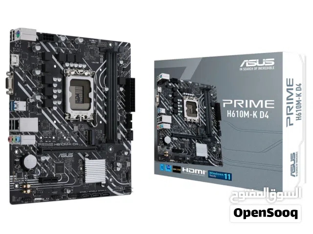 مذربورد ايسوس لمعالجات انتل جيل 12 + 13 + 14 - ASUS PRIME H610M-K D4 ARGB/DDR4 LGA 1700 MOTHERBOARD