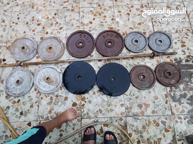 أقراص حديد وزن 10 كيلو + شفت طوله 180 س
