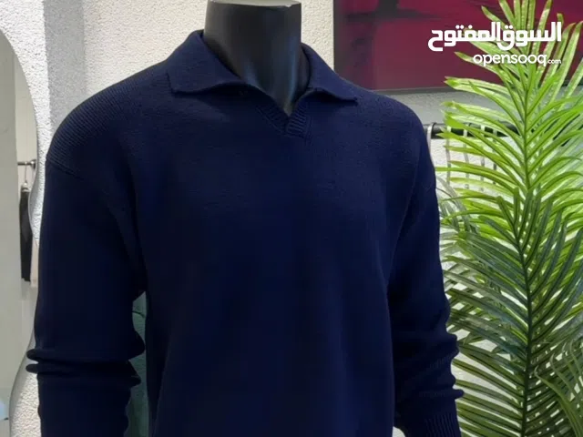 بلوز نيلي صوف ياخه (قياس M)