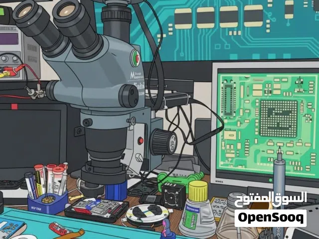 محل هواتف وكمبيوتر وكاميرات مراقبه للبيع