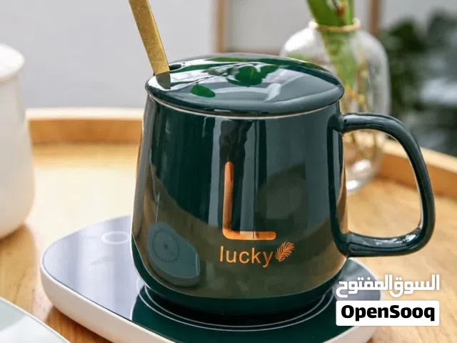 كوب سيراميك مع هيتر + اكواب تخلط نفسها بنفسها تخلي مشروبك المفضل والكوب يقوم بالخلط ذاتياً