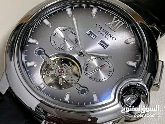 Caseno automatic tourbillon waterproof full calendar new with box available brown and silver