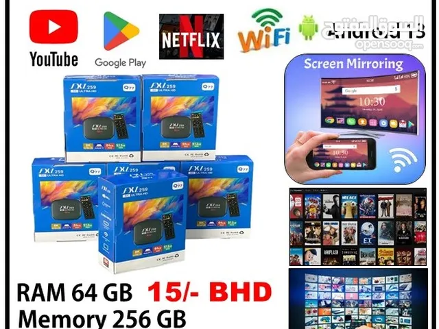 Q77 8k Ultra HD Smart TV Box Android 13 64GB RAM 512GB Storage With Subscription 15 Months
