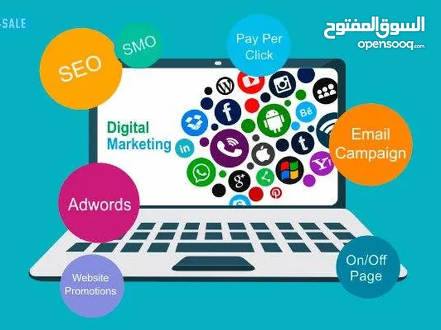برامج تسويق الكترونى - ادارة مواقع التواصل الاجتماعى - التصميم - زيادة متابعين