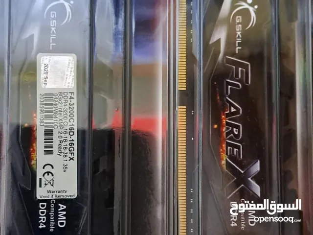 للبيع  G-SKILL FLARE X CL16 3200 DDR4 8*2   مطلوب 30