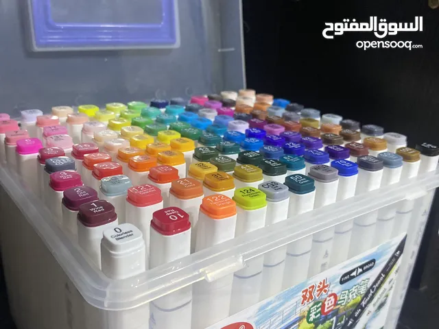 علبة ماركر احترافية من ماركة TouchCool الأصلية، تحتوي على 120 لون متنوع وعالي الجودة برأس مزدوج .