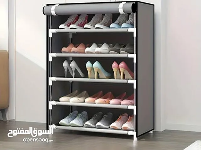 Elegant Fabric Shoe Organizer for Home Storage, Brown Color