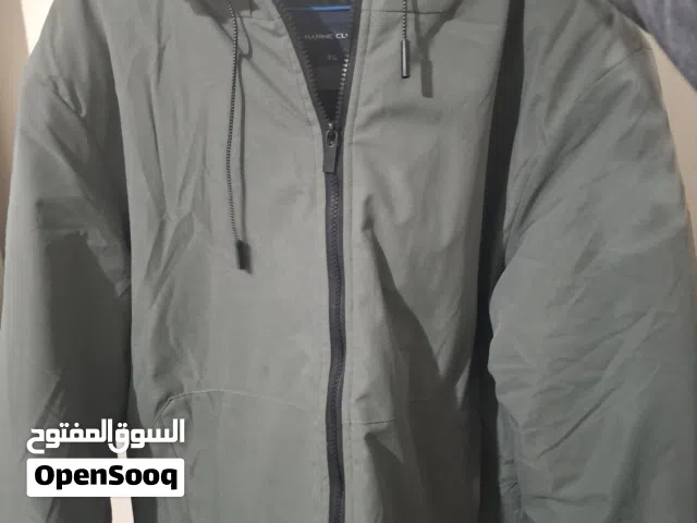 جاكيت زيتي ووتر بروف شبه جديد