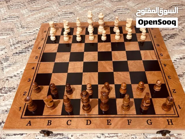 مجموعة ألعاب خشبية فاخرة! شطرنج  – داما  – طاولة