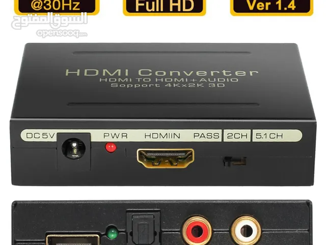 HDMI to HDMI + SPDIF + RCA L/R Audio TV Video Extractor Converter Sound Adapter