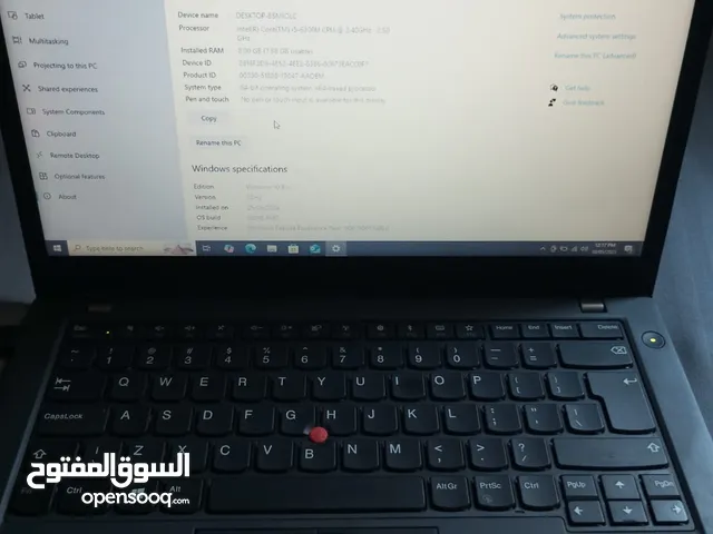 thinkpad laptop coreI5 with finge print