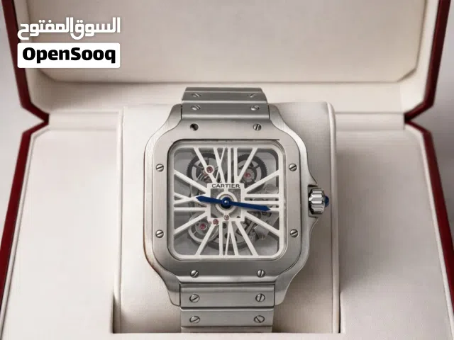 Cartier Santos Skeleton Men’s Watch – Luxury Stainless Steel