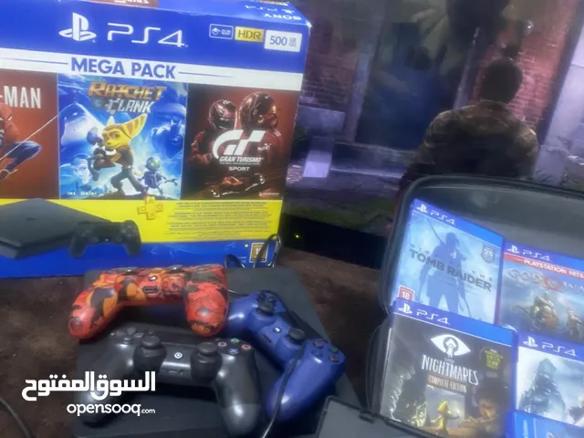 : بكج PS4 كامل مع 3 يد و 7 ألعاب وتلفزيون 40 إنش"*