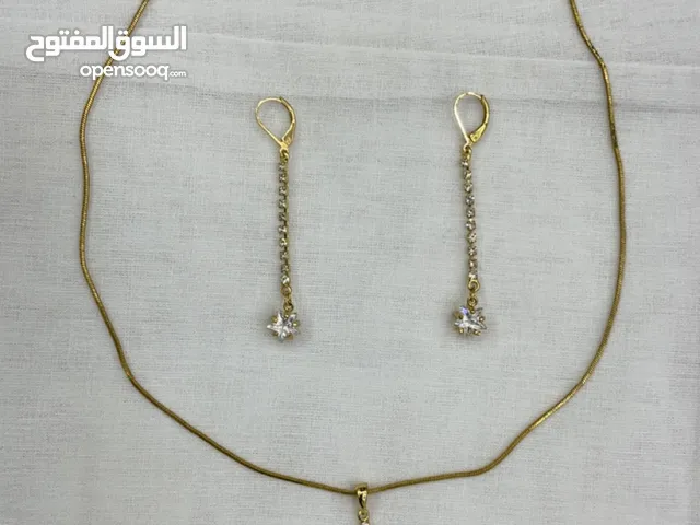 Rhinestone pendant and earrings set
