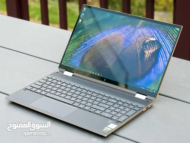 hp Spectre x360 15", core i7 10750H, GTX 1650Ti, 16 GB RAM, 1TB SSD, 32 GB INTEL OPTANE, 4K OLED قلم