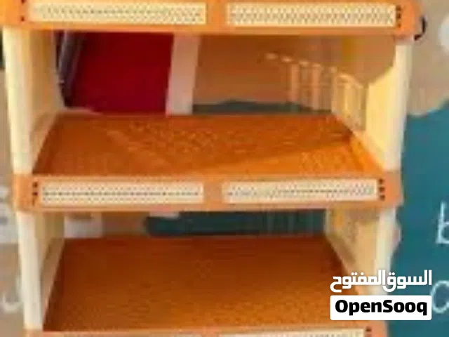 رفوف أغراض وملابس عدد 3 قطع حجم وسط بلاستك قوي ماركة