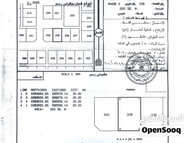 Residential Land for Sale in Al Sharqiya Masira