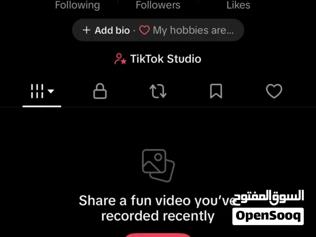 للليع حساب تيك توك في 2,657 متابع + 22,6k لايكات + الحساب خماسي + مشاهداتا حلوه بس مافي فيديوهات
