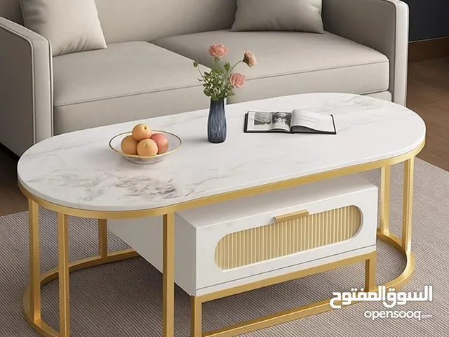 طاولة وسط مودرن فخمة مزودة بدرج عملي للتخزين بتصميم عصري أنيق