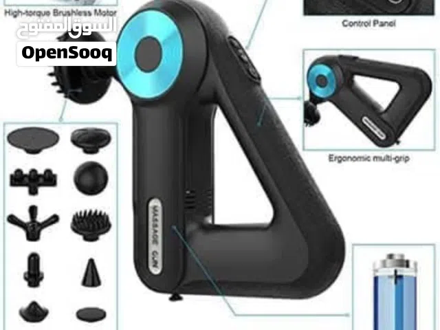 مسدس مساج وتدليك عضلي احترافي مكون من 12 راس ( Message gun)