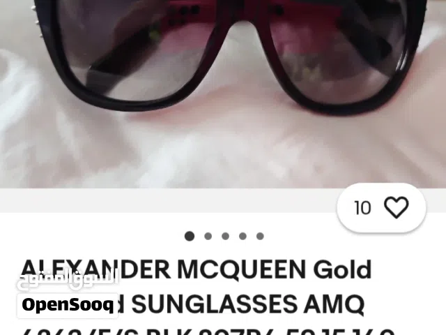 ALEXANDER MCQUEEN Gold Studded SUNGLASSES
