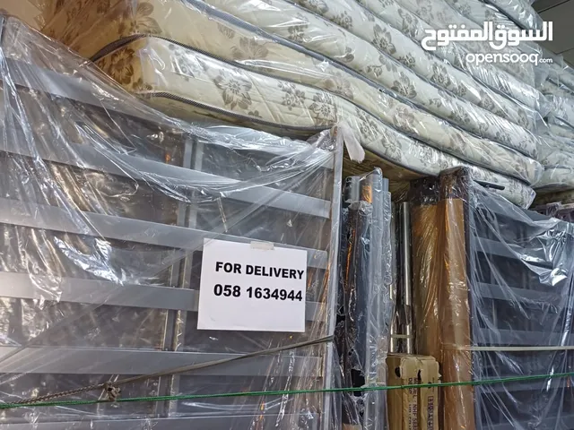 Brand new heavy-duty silver steel bunk bed with mattress for sale