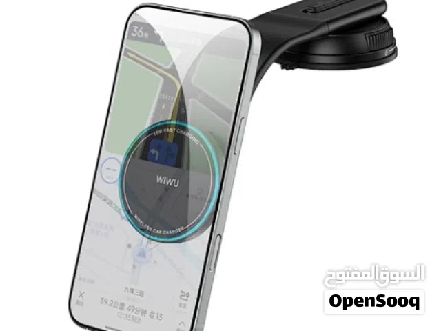 شاحن سيارة ويوو مغناطيسي مرن 15 واط - WiWU 15W Flexible Magnetic Car Charger