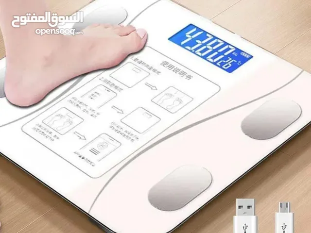 ميزان شخصي ذكي بلوتوث لقياس الوزن، الدهون، العضلات، العظام، المياه بالجسم.