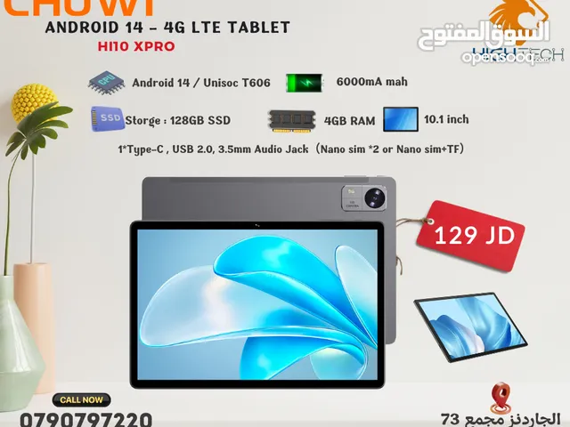 تابلت تشوي-Chuwi Hi10 XPro-Android 14-128GB SSD-4GB RAM-6000mA Battery -مدخل للشريحة