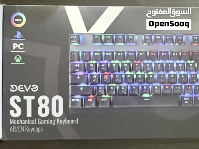 Devo Gaming Keyboard - ST80 Black - Red Switch Devo Gaming Mouse - Super Solis Black 8000Hz