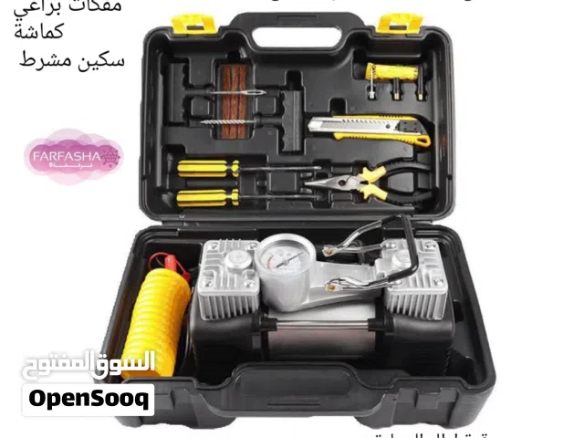 مجموعة حقيبة الطوارئ لسيارة  طقم منفاخ إطارات مزدوج ومعدات اصلاح الاطارات