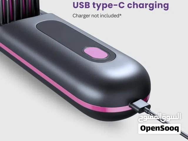 فرشاه مكوه لفرد الشعر شحن usb بأربع درجات حرارة للرجال والنساء الشكل . فرشاه بأسنان سيراميك