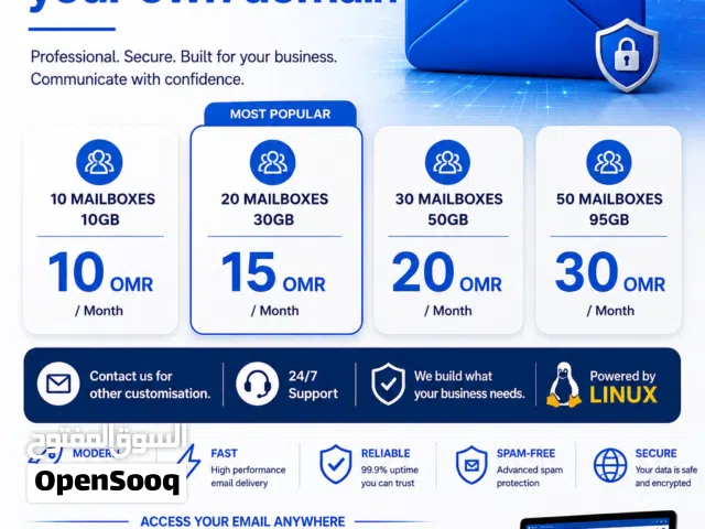 Business cross-platform Mail Server starting from 10 OMR