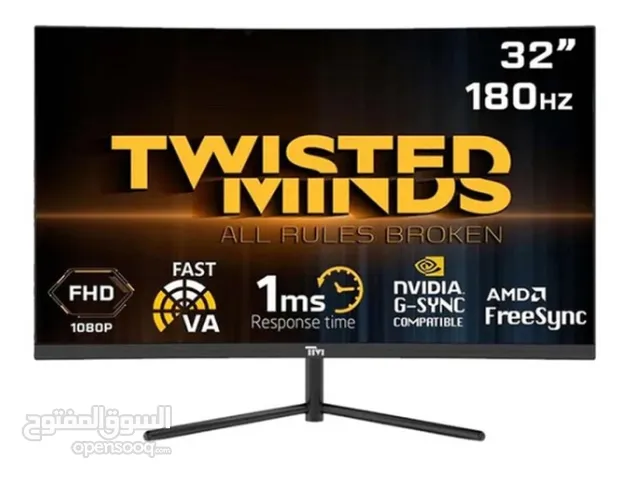 Twisted Minds 32" VA PANEL HDMI 2.1 180Hz 1ms FHD Curved Gaming Monitor شاشة قيمنق فخمة و كبيرة