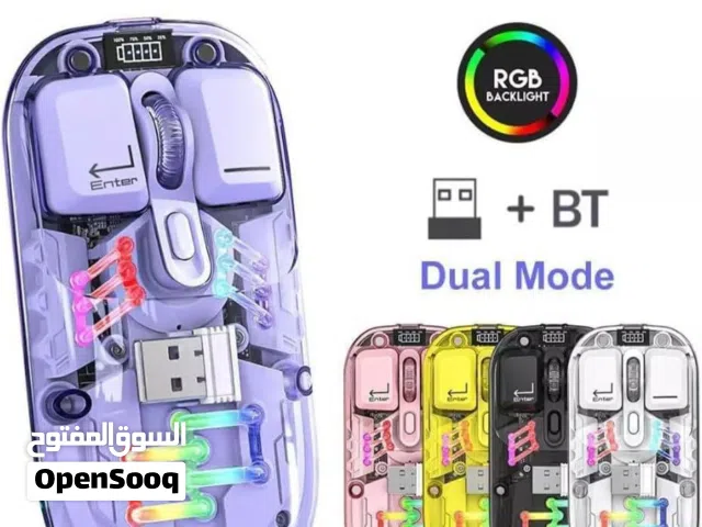ماوس لاسلكي شفاف بإضاءة RGB – غطاء مغناطيسي وميزات احترافية!