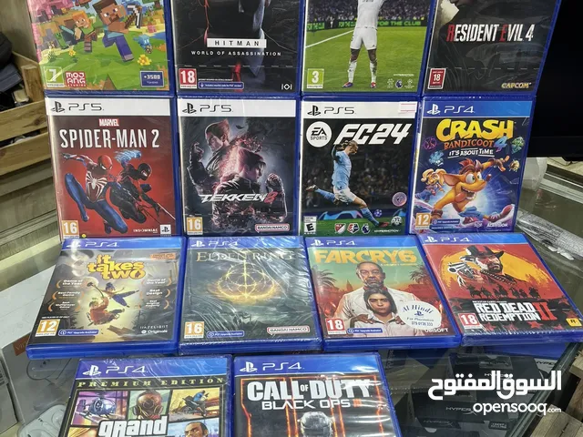 عروض على سيديات بلايستيشن فور و فايف جديد و مستعمل