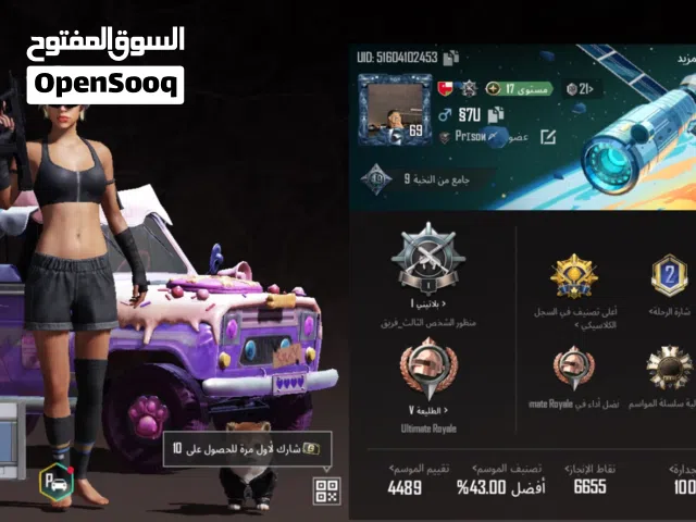 حساب ببجي للبيع :