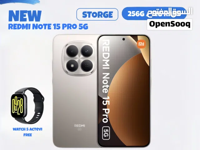 متوفر الأن جديد ردمي نوت 15 برو فايف جي // Redmi note 15 pro 5G  256G 12G Ram new