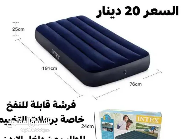 فرشة سرير هوائية قابلة للنفخ فرشة انتكس مقاس مفرد مناسب للتخييم والاستخدامات المنزلية والمائية . لا